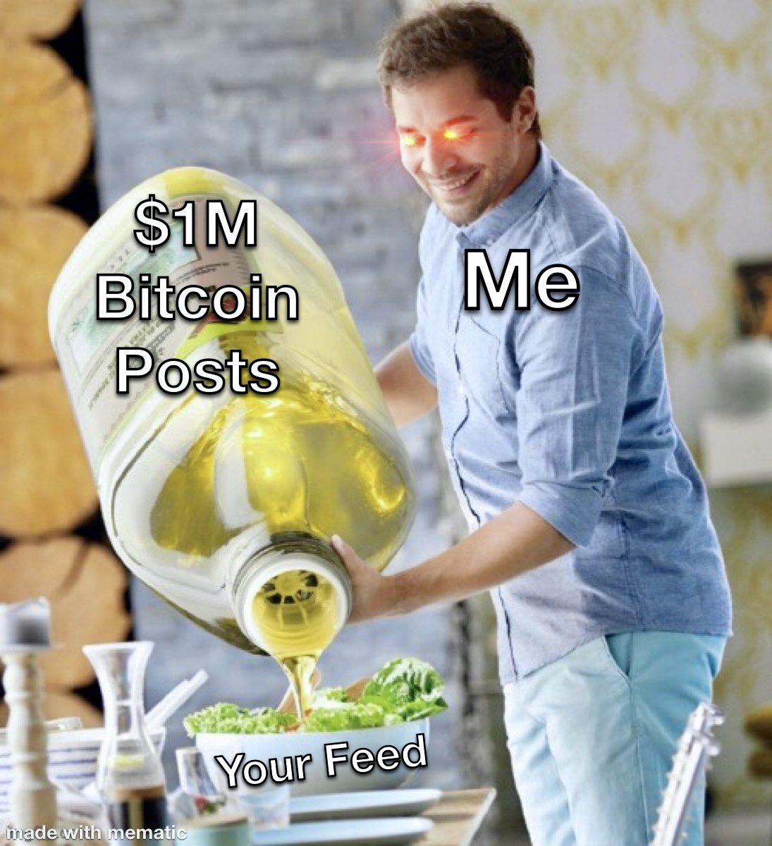 $1M
Bitcoin
Posts
made with mematic
Your Feed
Me