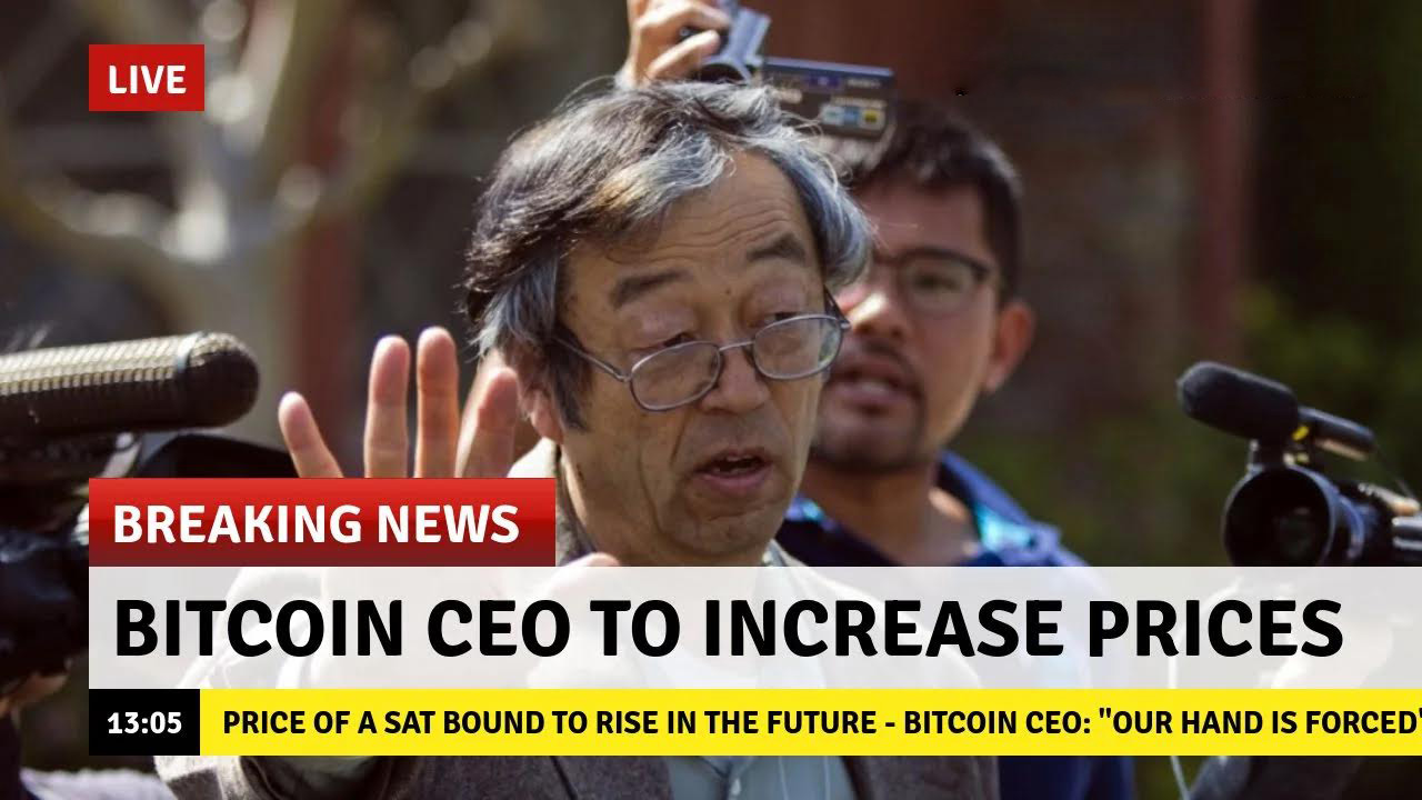 LIVE J P
{ BREAKING NEWS
BITCOIN CEO TO INCREASE PRICES
- BITCOIN CEO: "OUR
a IS FORCE