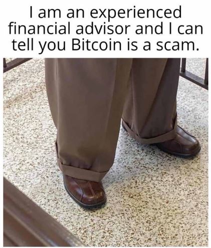 I am an experienced
financial advisor and | can
tell you Bitcoin is a scam.