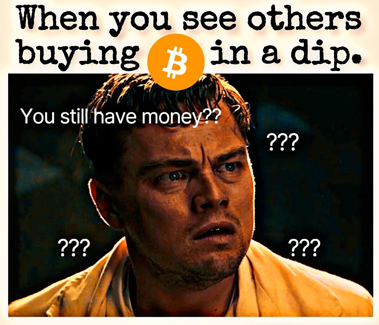 When you see others
buying in a dip.
You still have money