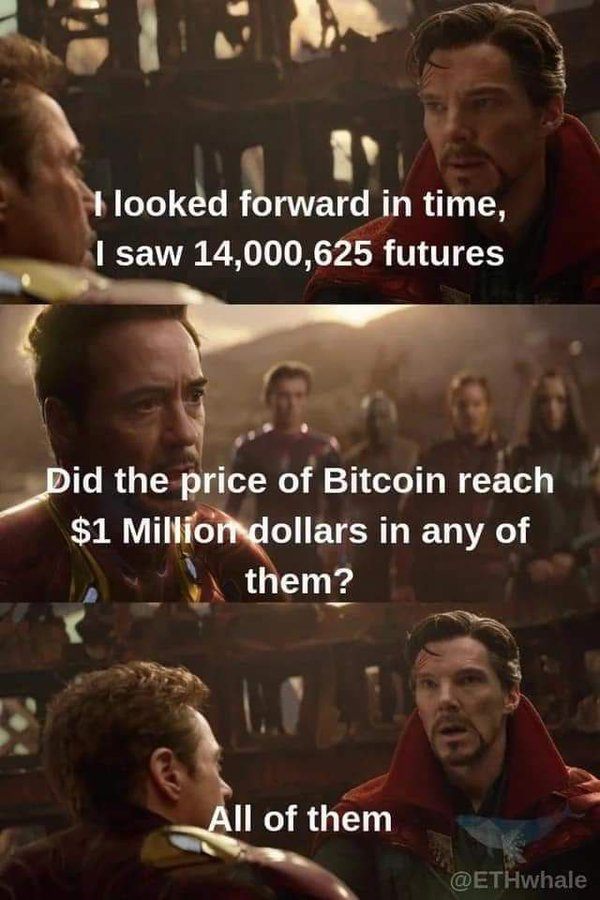 {\“ looked forward in ti me,
| saw 14,000,625 futures
(P id the price of Bitcoin reach
$1 Milifo g ollars in any of
a them?