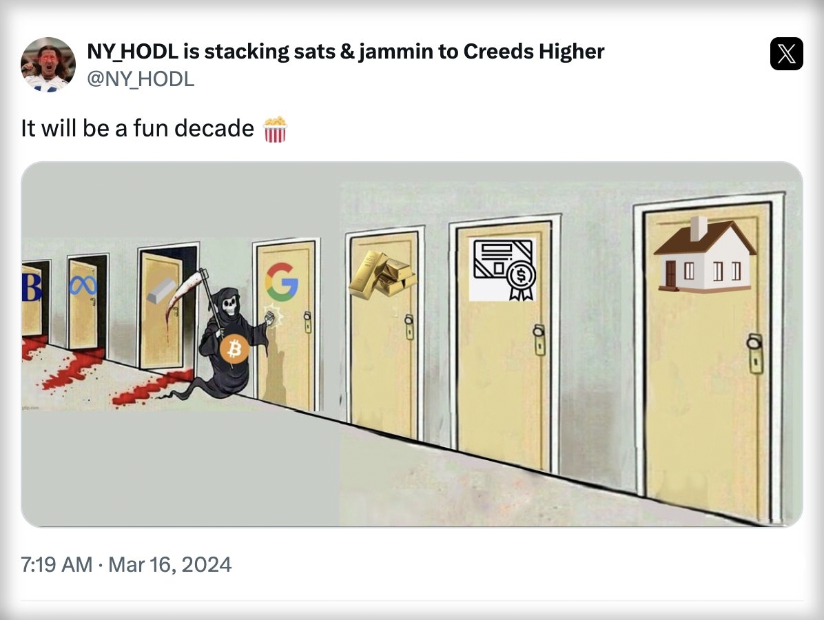 ) NY HODL is stacking sats & jammin to Creeds Higher
" W @NY HODL
It will be a fun decade y
ol , | ~ / | &[ | r | || f | i